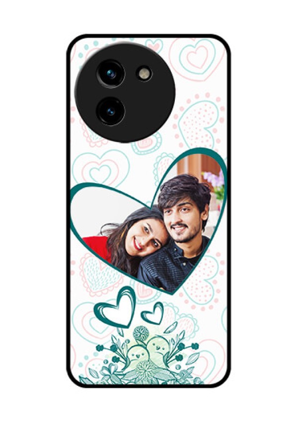 Vivo T3X 5G Custom Glass Phone CasePremium Couple Design