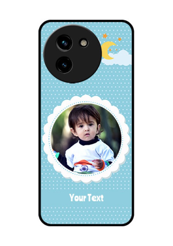 Vivo T3X 5G Custom Glass Phone CaseViolet Pattern Design