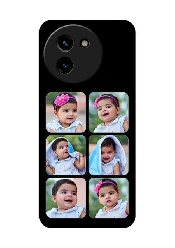 Vivo T3X 5G Custom Glass Phone CaseMultiple Pictures Design