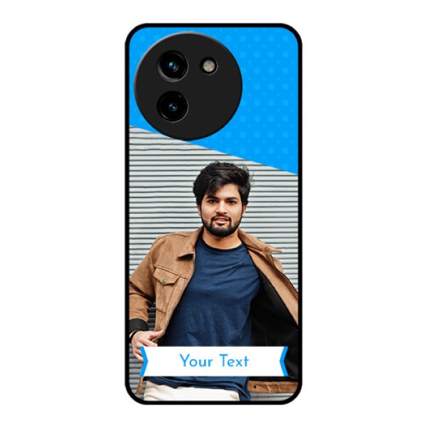 Vivo T3X 5G Custom Glass Phone CaseSimple Blue Color Design Vivo T3X 5G Custom Glass Phone CaseSimple Blue Color Design