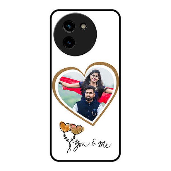 Vivo T3X 5G Custom Glass Phone CaseYou and Me Design