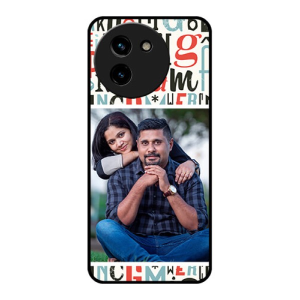 Vivo T3X 5G Custom Glass Phone CaseAlphabet Design