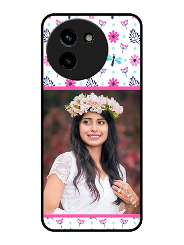 Custom Vivo T3X 5G Custom Glass Phone CaseColorful Flower Design