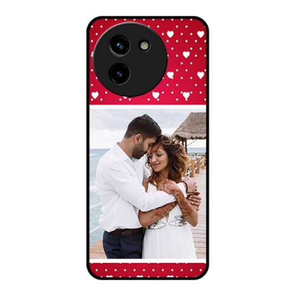 Vivo T3X 5G Custom Glass Phone CaseHearts Mobile Case Design