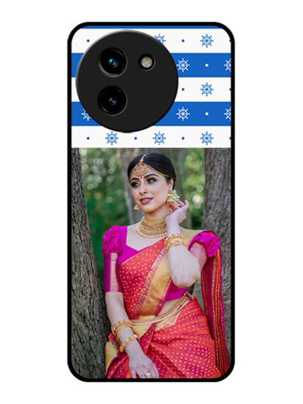 Custom Vivo T3X 5G Custom Glass Phone CaseSnow Pattern Design