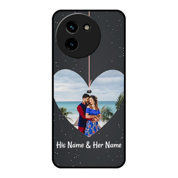 Vivo T3X 5G Custom Glass Phone CaseHanging Heart Design Vivo T3X 5G Custom Glass Phone CaseHanging Heart Design