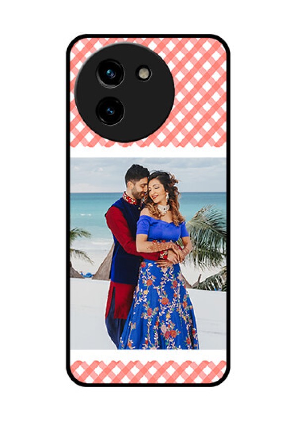 Vivo T3X 5G Custom Glass Phone CasePink Pattern Design