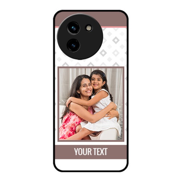 Vivo T3X 5G Custom Glass Phone CaseSimple Diamond Design Vivo T3X 5G Custom Glass Phone CaseSimple Diamond Design