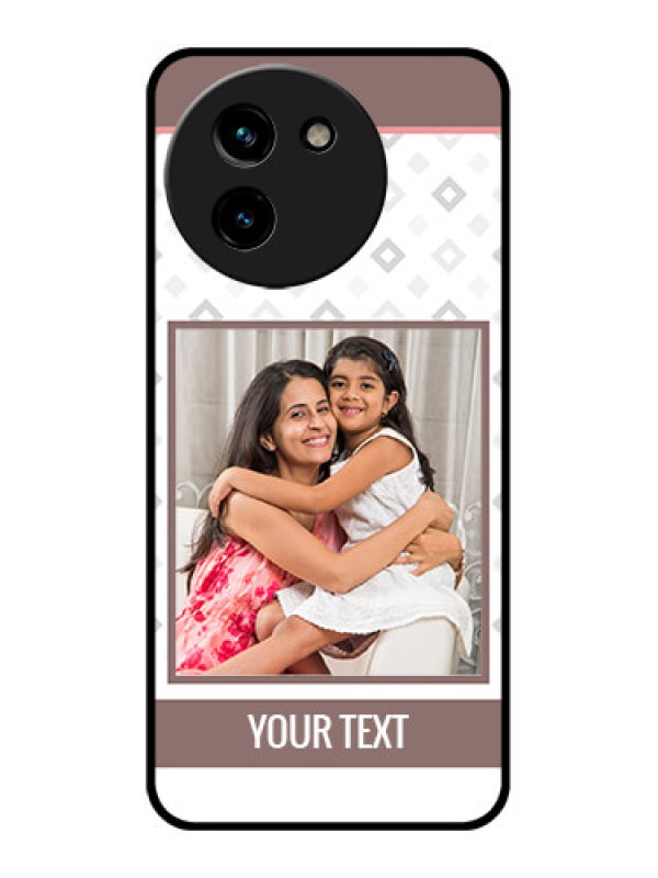 Custom Vivo T3X 5G Custom Glass Phone CaseSimple Diamond Design