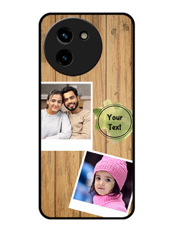 Custom Vivo T3X 5G Custom Glass Phone CaseWooden Texture Design