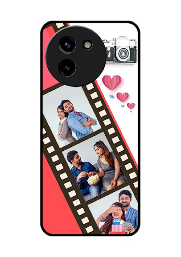 Vivo T3X 5G Custom Glass Phone Case3 Image Holder With Film Reel