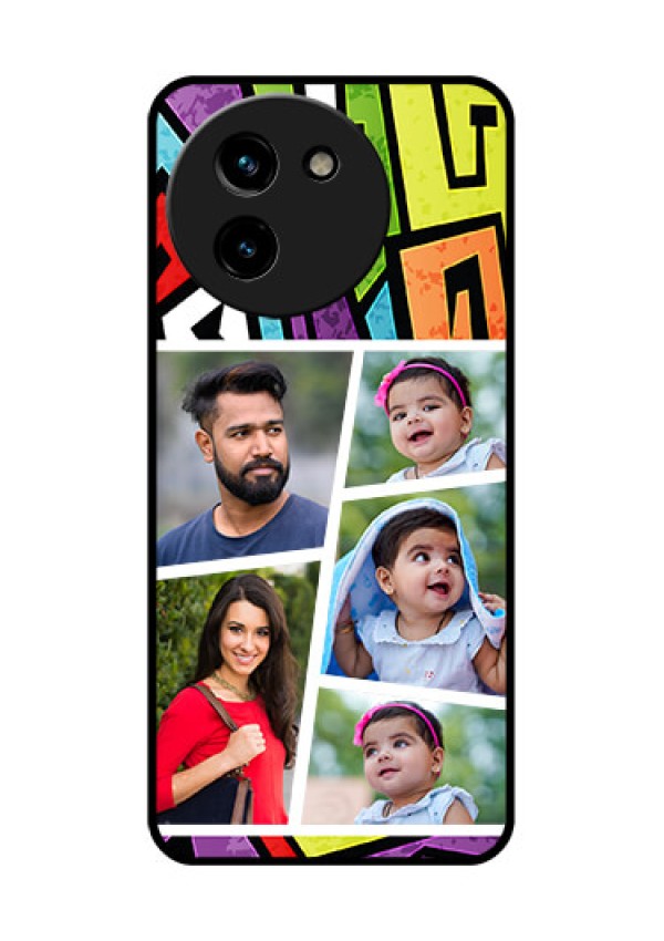 Vivo T3X 5G Custom Glass Phone CaseGraffiti Pattern Design