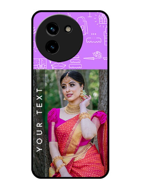 Custom Vivo T3X 5G Custom Glass Phone CaseBirthday Icons Design