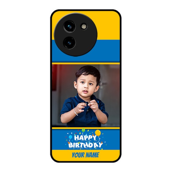 Vivo T3X 5G Custom Glass Phone CaseBirthday Wishes Design