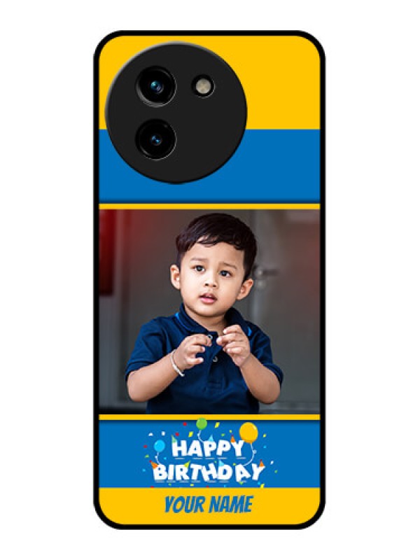 Custom Vivo T3X 5G Custom Glass Phone CaseBirthday Wishes Design