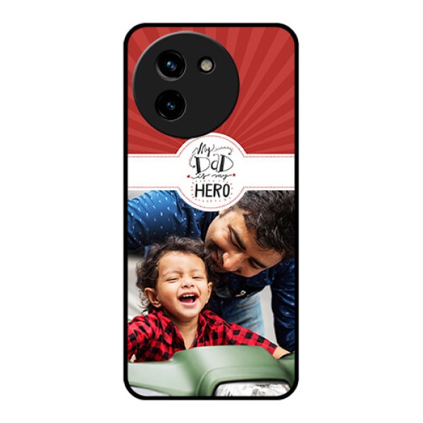 Vivo T3X 5G Custom Glass Phone CaseMy Dad Hero Design