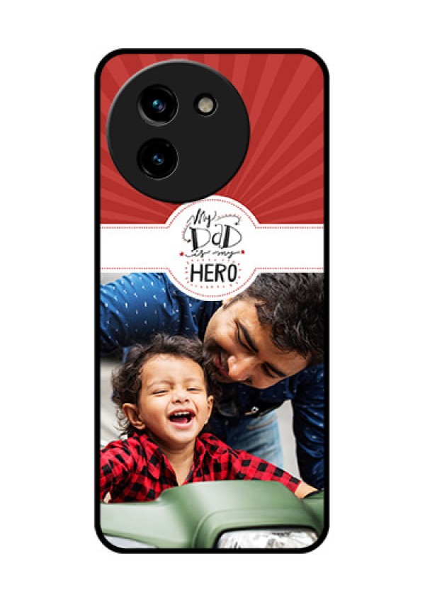 Vivo T3X 5G Custom Glass Phone CaseMy Dad Hero Design