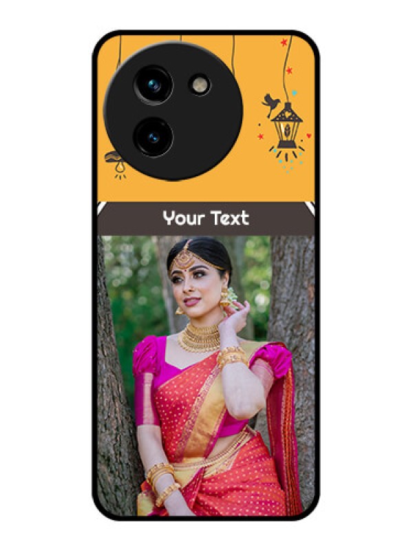 Custom Vivo T3X 5G Custom Glass Phone CaseWith Family Picture And Icons