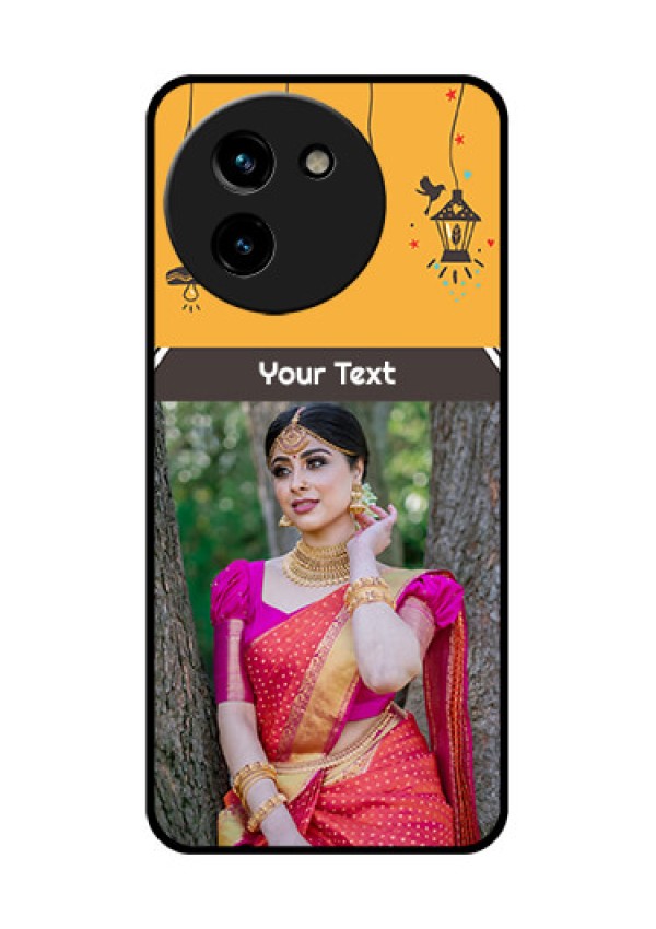 Vivo T3X 5G Custom Glass Phone CaseWith Family Picture And Icons