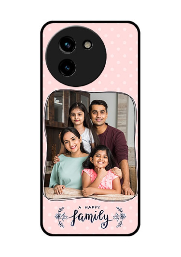 Vivo T3X 5G Custom Glass Phone CaseFamily With Dots Design