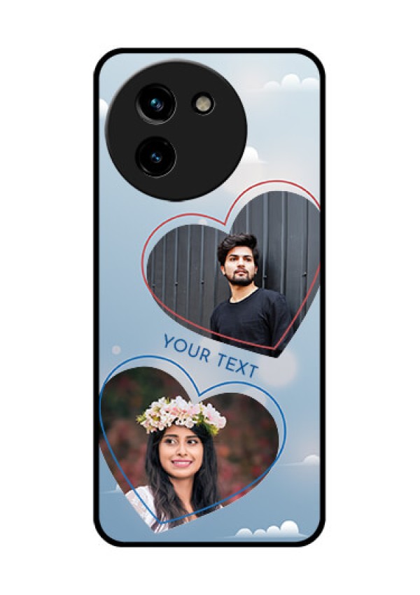 Vivo T3X 5G Custom Glass Phone CaseBlue Color Couple Design