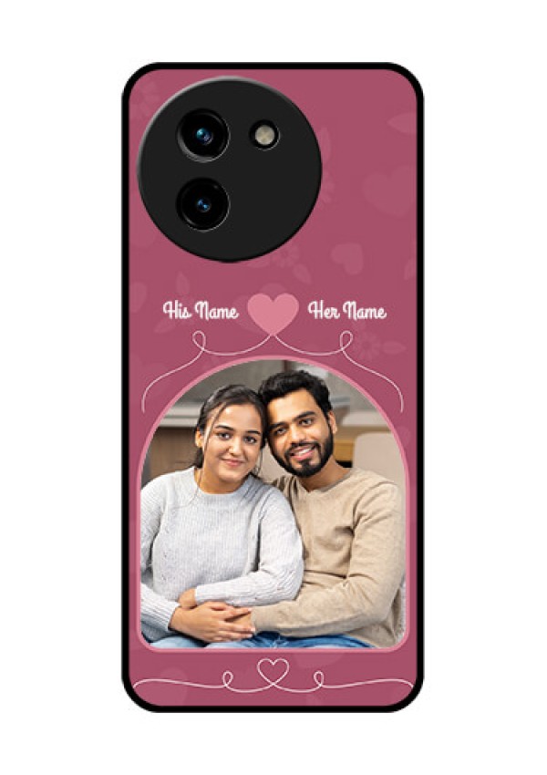 Vivo T3X 5G Custom Glass Phone CaseLove Floral Design