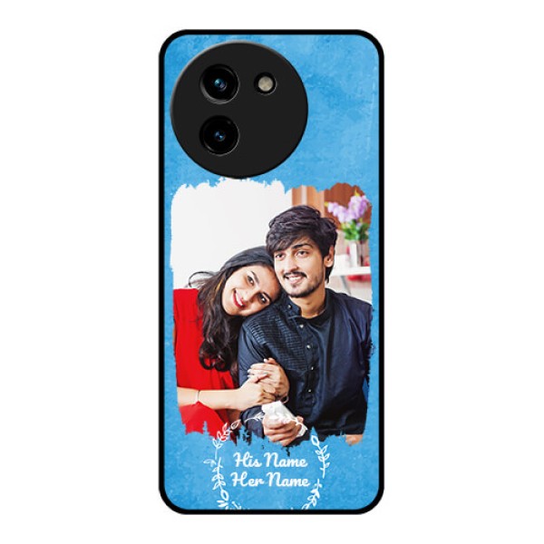 Vivo T3X 5G Custom Glass Phone Case - Blue Color Vintage Design Vivo T3X 5G Custom Glass Phone Case - Blue Color Vintage Design