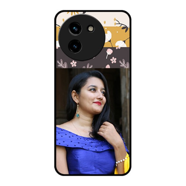 Vivo T3X 5G Custom Glass Phone CaseStylish Floral Design Vivo T3X 5G Custom Glass Phone CaseStylish Floral Design