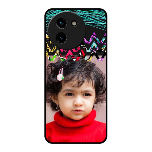 Vivo T3X 5G Custom Glass Phone CaseNeon Abstract Design