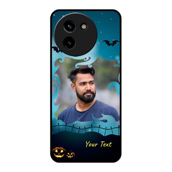 Vivo T3X 5G Custom Glass Phone CaseHalloween Frame Design