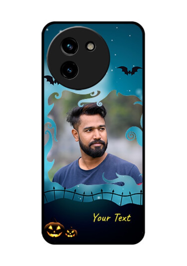 Vivo T3X 5G Custom Glass Phone CaseHalloween Frame Design