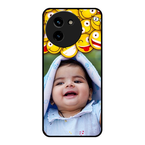 Vivo T3X 5G Custom Glass Phone CaseWith Smiley Emoji Design Vivo T3X 5G Custom Glass Phone CaseWith Smiley Emoji Design