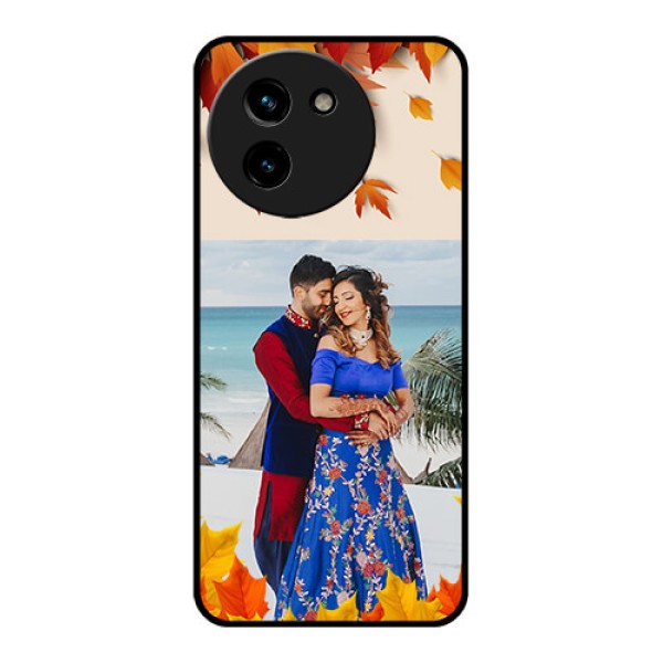 Vivo T3X 5G Custom Glass Phone CaseAutumn Maple Leaves Design