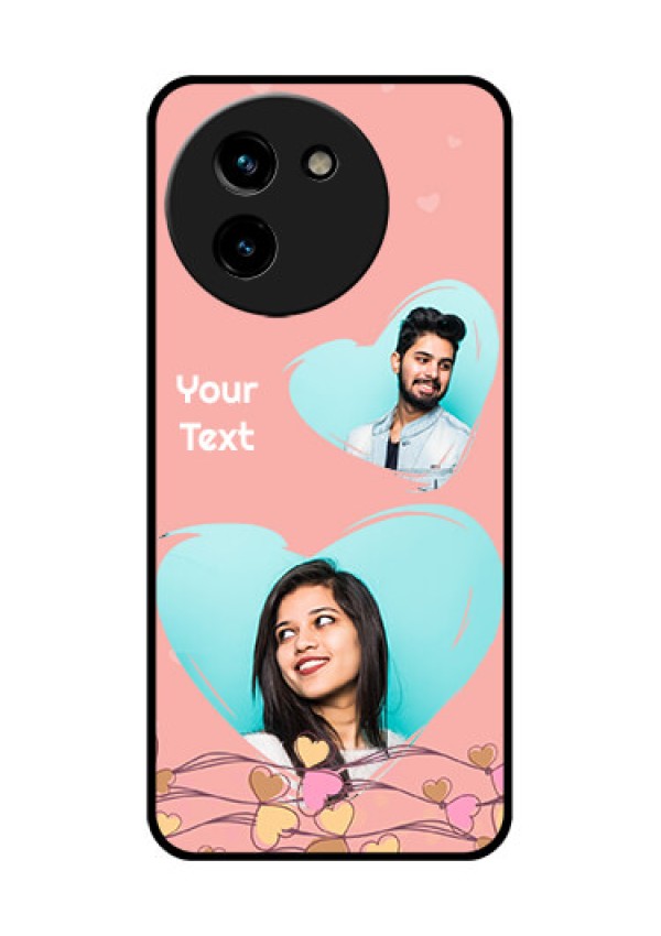 Vivo T3X 5G Custom Glass Phone CaseLove Doodle Design
