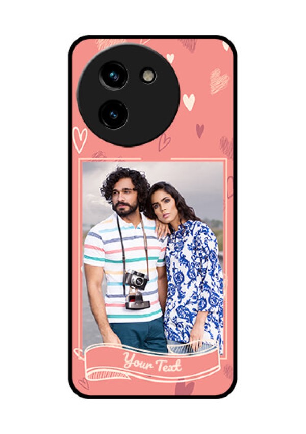 Vivo T3X 5G Custom Glass Phone CaseLove Doodle Art Design