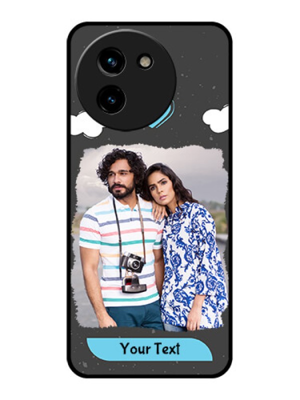 Custom Vivo T3X 5G Custom Glass Phone CaseSplashes With Love Doodles Design