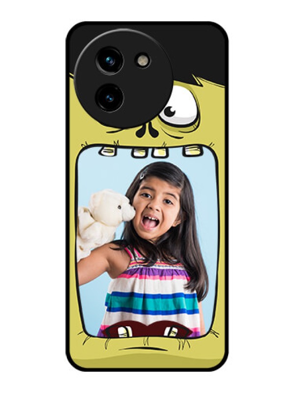 Custom Vivo T3X 5G Custom Glass Phone CaseCartoon Monster Back Case Design