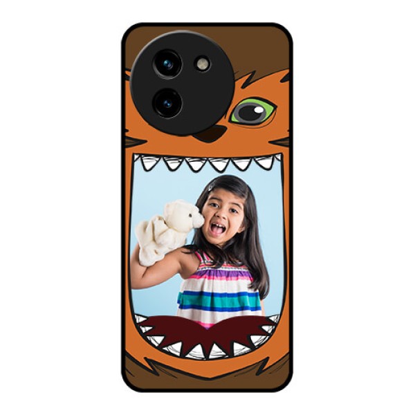 Vivo T3X 5G Custom Glass Phone CaseOwl Monster Back Case Design Vivo T3X 5G Custom Glass Phone CaseOwl Monster Back Case Design