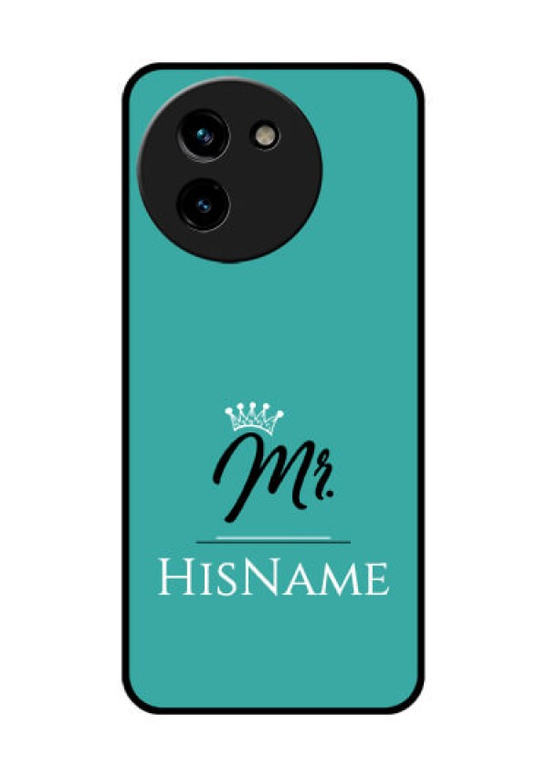 Vivo T3X 5G Custom Glass Phone CaseMr With Name Design
