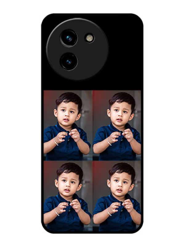 Custom Vivo T3X 5G Custom Glass Phone Case4 Image Holder Design