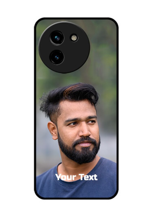 Vivo T3X 5G Custom Glass Phone CasePhoto With Text Design