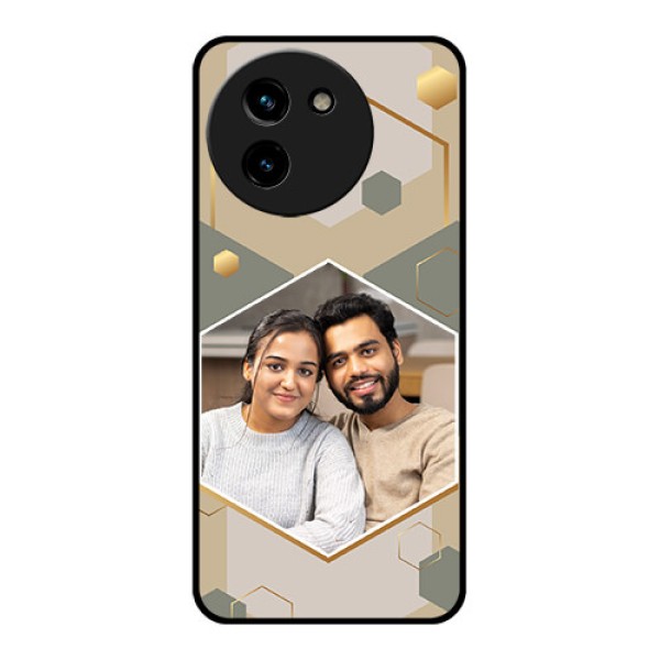 Vivo T3X 5G Custom Glass Phone CaseStylish Hexagon Pattern Design Vivo T3X 5G Custom Glass Phone CaseStylish Hexagon Pattern Design