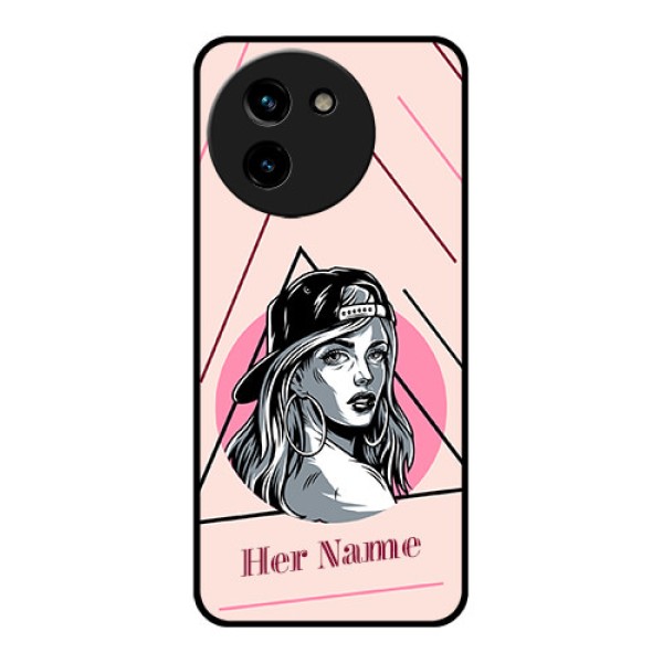 Vivo T3X 5G Custom Glass Phone CaseRockstar Girl Design