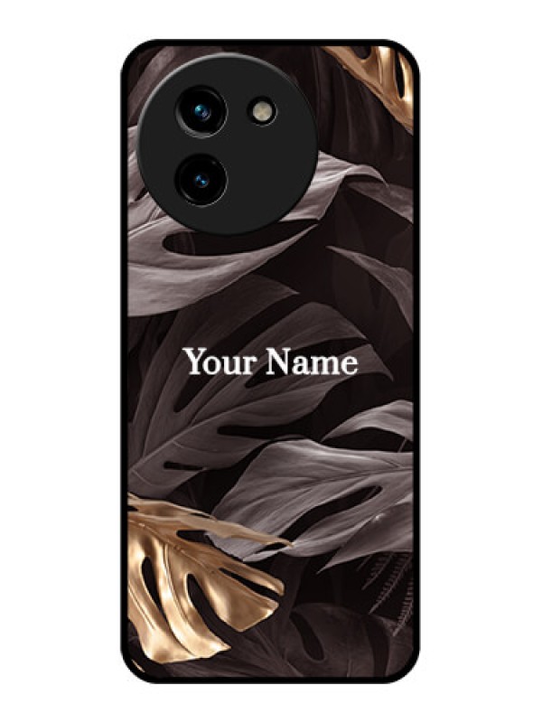 Custom Vivo T3X 5G Custom Glass Phone CaseWild Leaves Digital Paint Design