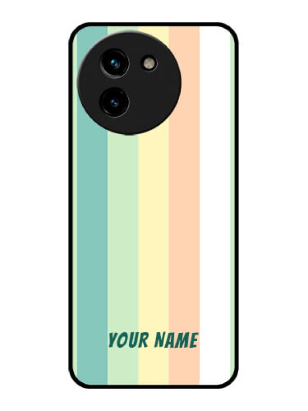 Custom Vivo T3X 5G Custom Glass Phone CaseMulti - Colour Stripes Design