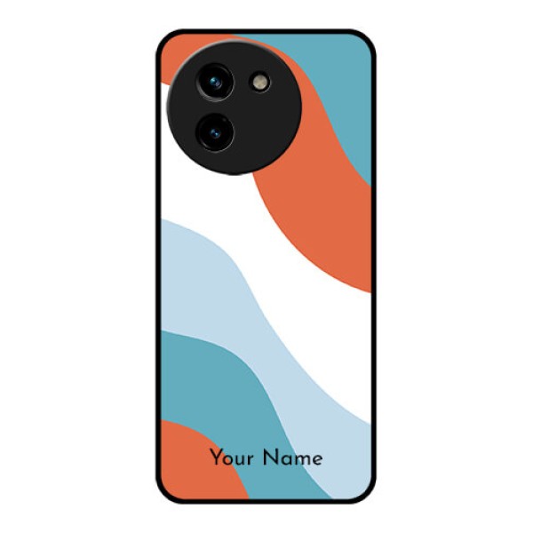Vivo T3X 5G Custom Glass Phone CaseColoured Waves Design