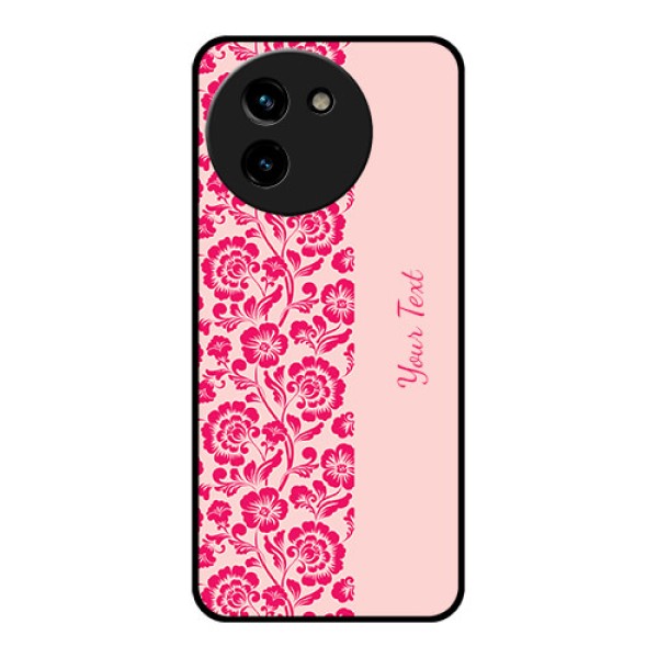 Vivo T3X 5G Custom Glass Phone CaseAttractive Floral Pattern Design