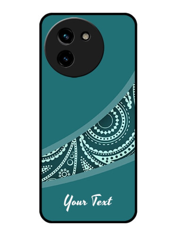 Custom Vivo T3X 5G Custom Glass Phone CaseSemi Visible Floral Design