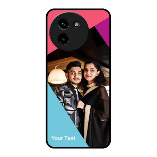 Vivo T3X 5G Custom Glass Phone CaseStacked Triple Colour Design Vivo T3X 5G Custom Glass Phone CaseStacked Triple Colour Design