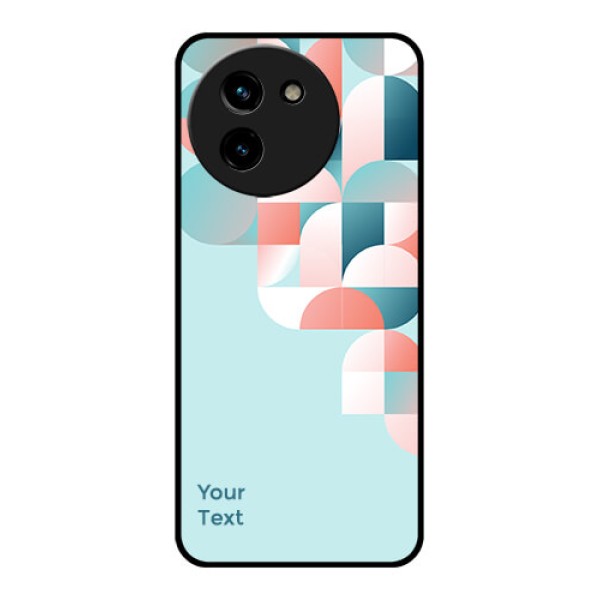 Vivo T3X 5G Custom Glass Phone CaseStylish Semi - Circle Pattern Design